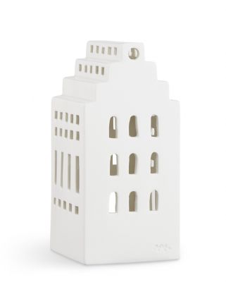 Weißes Urbania Lichthaus Gutshaus von Kähler, 17 cm hoch, Keramik Windlicht für stimmungsvolle Beleuchtung.